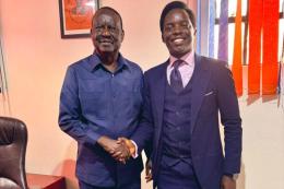 File image of Raila Odinga and Kasmule McOure.